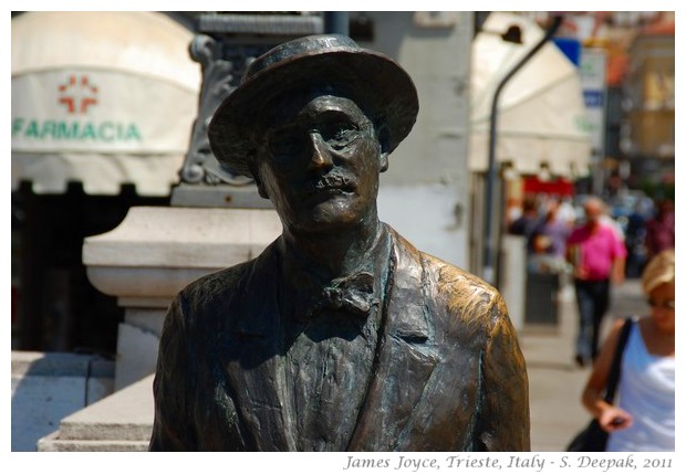 Statue of James Joyce in Trieste - image by S. Deepak
