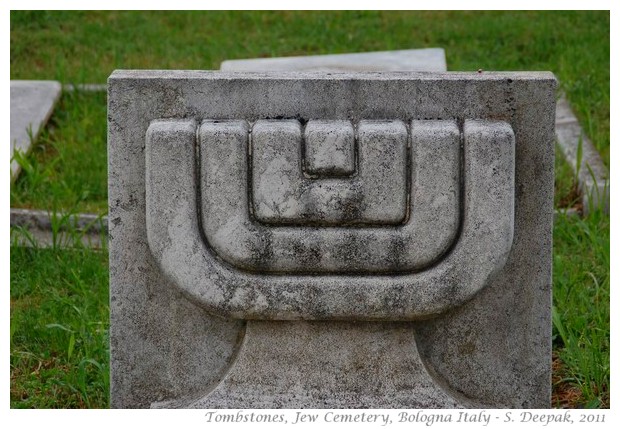 Tombstones at Jewish cemetery, Bologna, Italy - S. Deepak, 2011