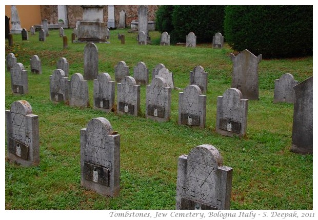 Tombstones at Jewish cemetery, Bologna, Italy - S. Deepak, 2011