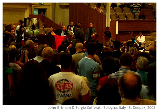 John Grisham, Bologna, Italy - images by Sunil Deepak, 2005