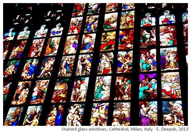 Stained glass, Milan Cathedral, Italy - S. Deepak, 2013