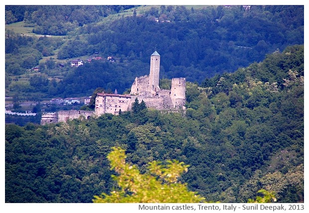 Mountain castles, Trento, Italy - images by Sunil Deepak, 2013