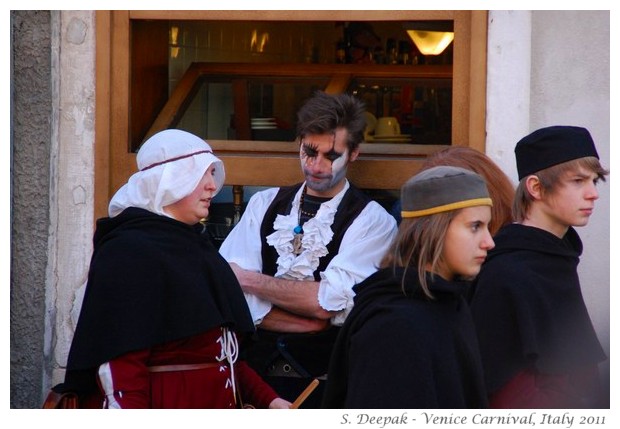 Painted faces at Venice carnival, Italy, February 2011