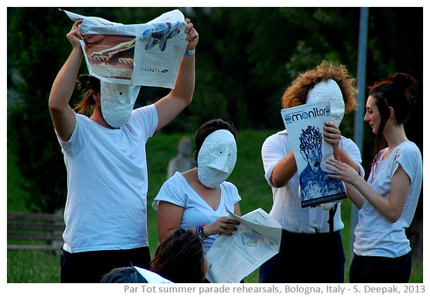 Partot parade rehearsals, Bologna, Italy - images by Sunil Deepak, 2013