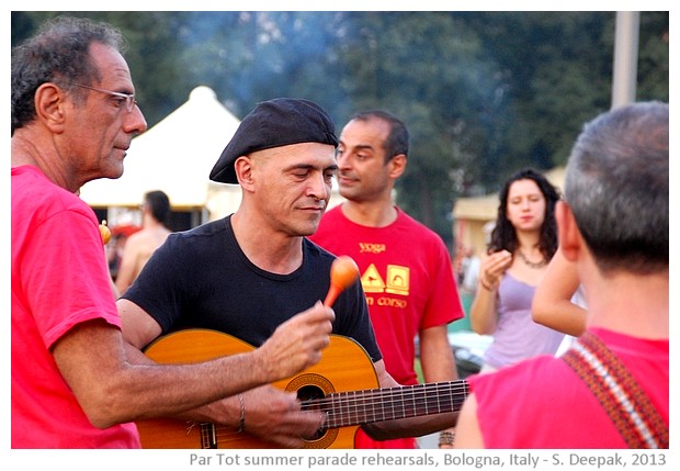 Partot parade rehearsals, Bologna, Italy - images by Sunil Deepak, 2013