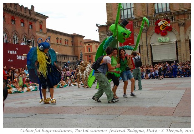 Colourful bugs-costumes at Partot parade, Bologna, Italy - S. Deepak, 2011
