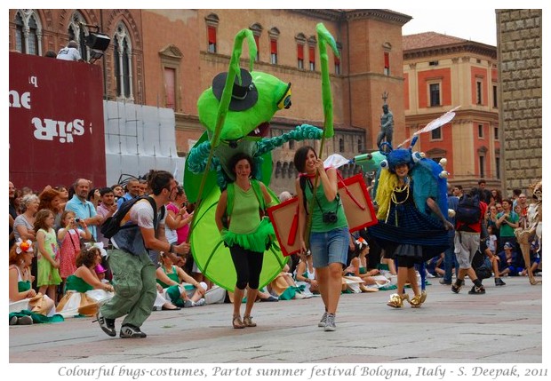 Colourful bugs-costumes at Partot parade, Bologna, Italy - S. Deepak, 2011
