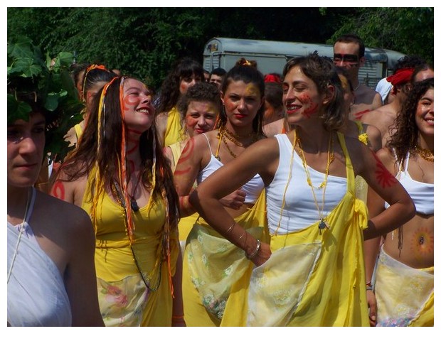 Yellow colour in partot parade of Bologna