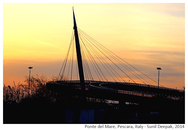 Ponte del Mare, Pescara, Italy - images by Sunil Deepak, 2014