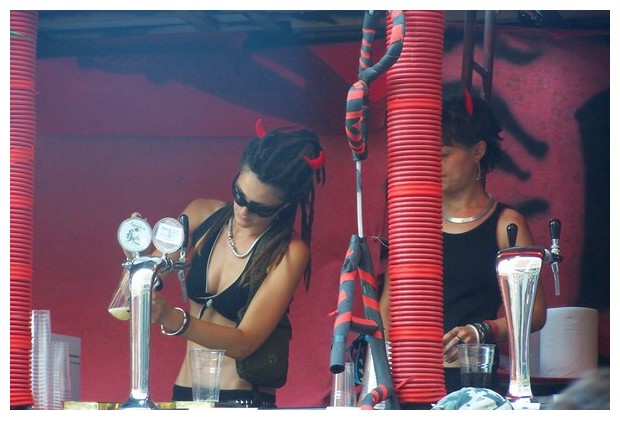 Red and black colour dresses, Bologna, rave parade