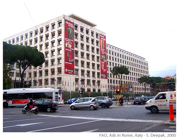 Advertisements in Rome, Italy - images by S. Deepak 2005-2012