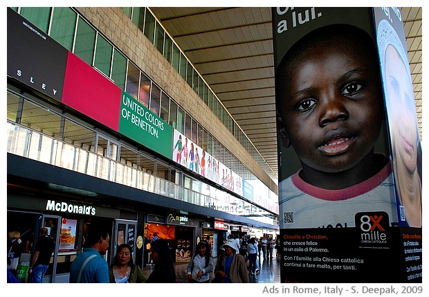 Advertisements in Rome, Italy - images by S. Deepak 2005-2012