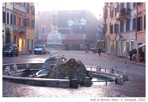 Advertisements in Rome, Italy - images by S. Deepak 2005-2012