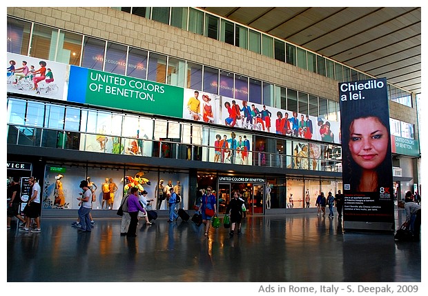 Advertisements in Rome, Italy - images by S. Deepak 2005-2012