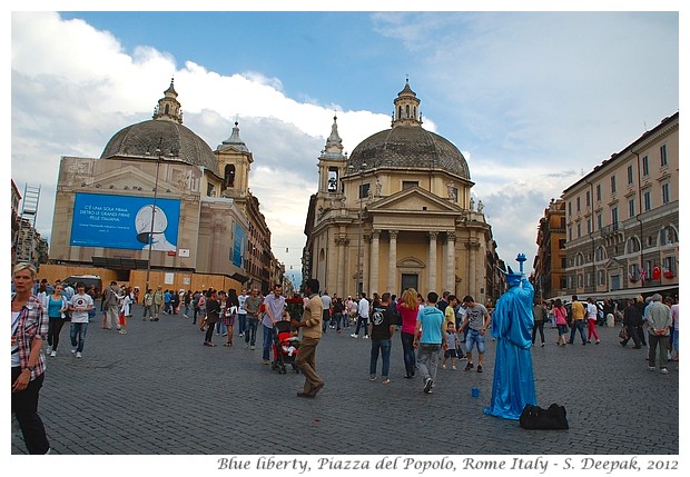 Blue statue of liberty, Rome Italy - S. Deepak, 2012