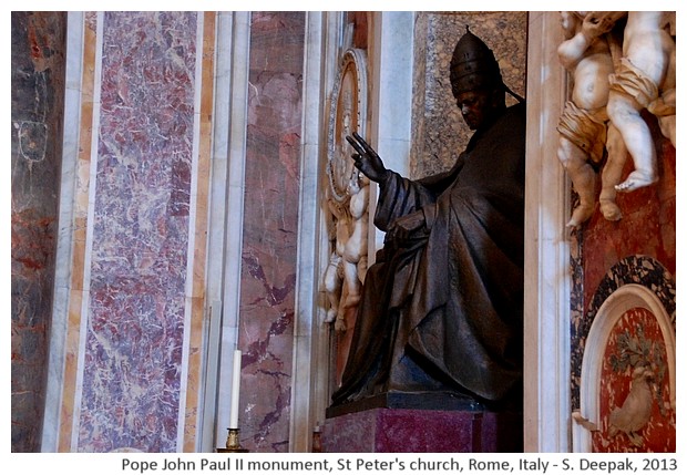 Pope John Paul II memorial, St Peter's church, Rome Italy - S. Deepak, 2013