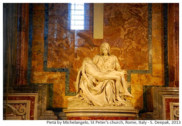 Pietà by Michelangelo, St Peter's church, Rome Italy - S. Deepak, 2013