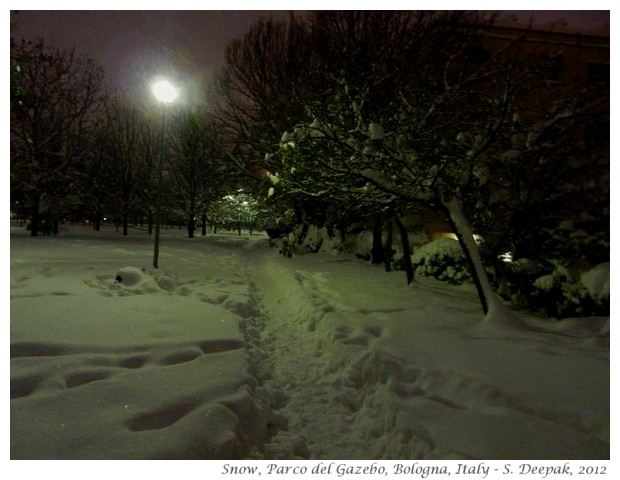 Snow in Bologna, Italy - S. Deepak, 2012