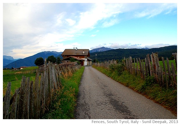 Wood fences, South Tyrol, Italy - images by Sunil Deepak, 2013