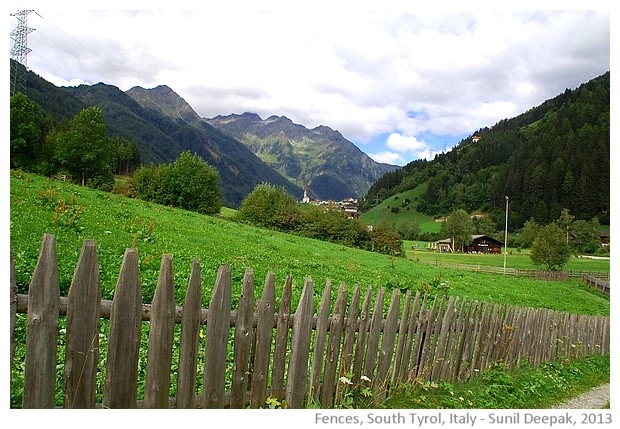 Wood fences, South Tyrol, Italy - images by Sunil Deepak, 2013