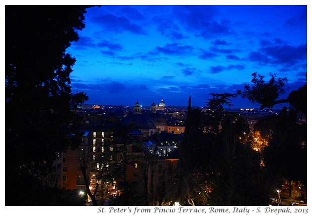 Evening Rome skyline from Pincio hill - S. Deepak, 2013