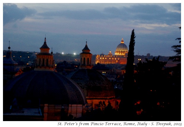 Evening Rome skyline from Pincio hill - S. Deepak, 2013