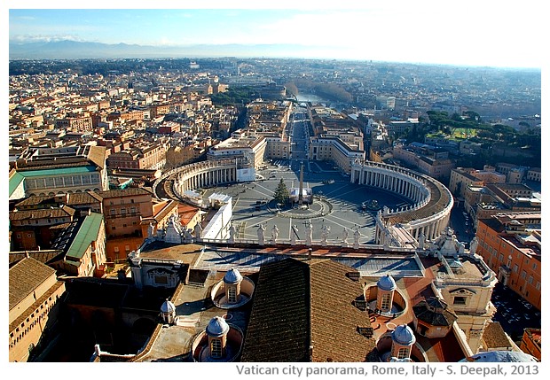 Panorama from top of st Peters church, Vatican - S. Deepak, 2013