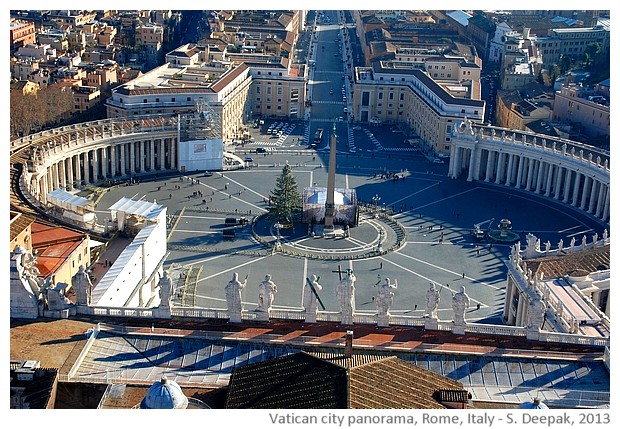 Panorama from top of st Peters church, Vatican - S. Deepak, 2013