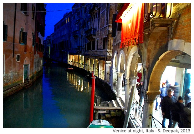 Canals of Venice at night, Italy - S. Deepak, 2013