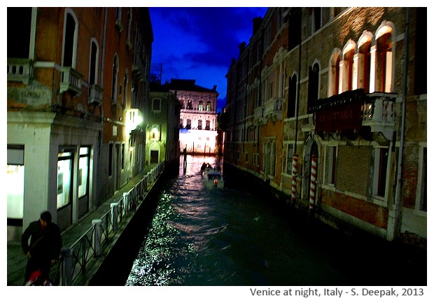 Canals of Venice at night, Italy - S. Deepak, 2013