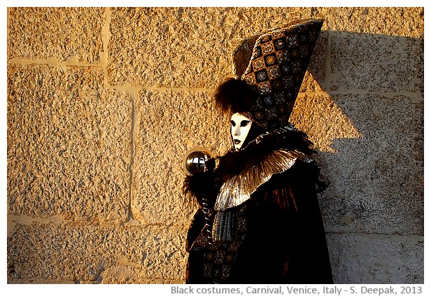 Black costumes, Venice Carnival, Italy - S. Deepak, 2013