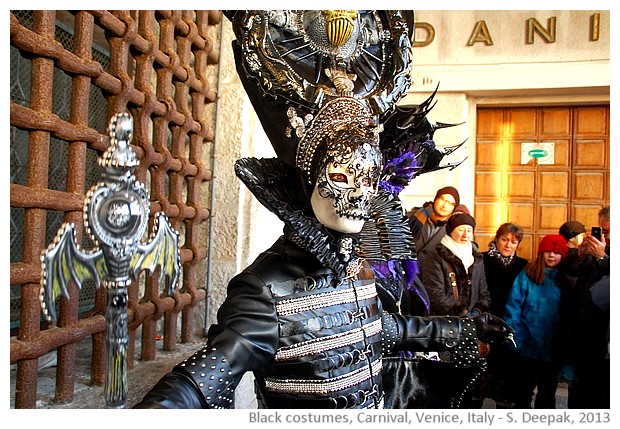 Black costumes, Venice Carnival, Italy - S. Deepak, 2013