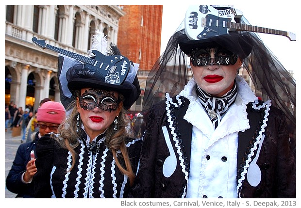 Black costumes, Venice Carnival, Italy - S. Deepak, 2013