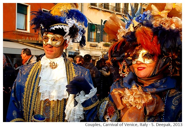 Colourful couples at Venice carnival, Italy - S. Deepak, 2013