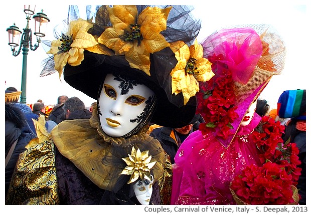 Colourful couples at Venice carnival, Italy - S. Deepak, 2013