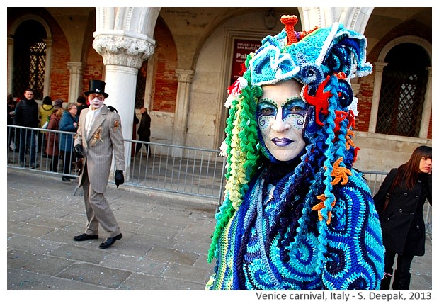 Colourful costumes, Venice carnival, Italy - S. Deepak, 2013