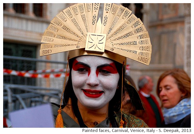 Costumes & painted faces, Venice carnival, Italy - S. Deepak, 2013