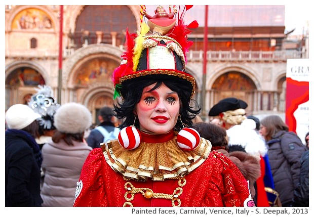 Costumes & painted faces, Venice carnival, Italy - S. Deepak, 2013