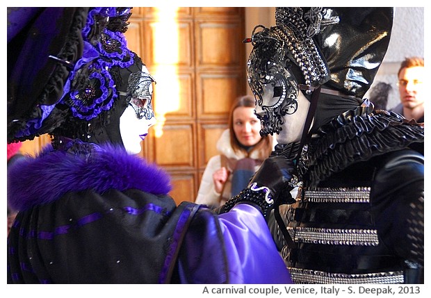 A purple & black couple, Carnival, Venice, Italy - S. Deepak, 2013