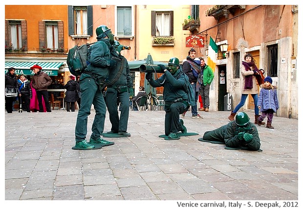 Terrorist costumes at Venice carnival, Italy - S. Deepak, 2013