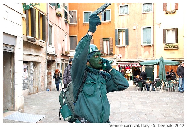 Terrorist costumes at Venice carnival, Italy - S. Deepak, 2013