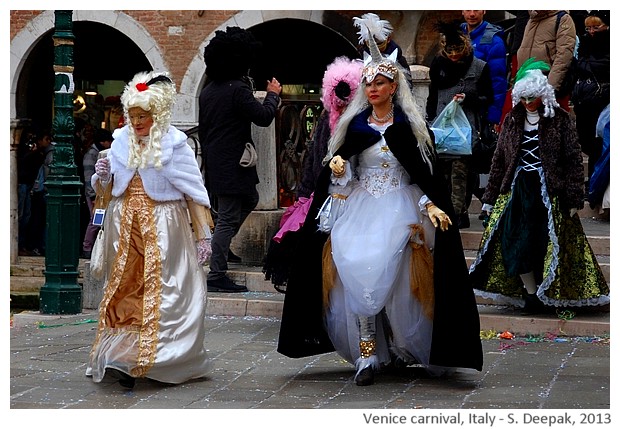 Costumes with white hair, Venice carnival, Italy - S. Deepak, 2013
