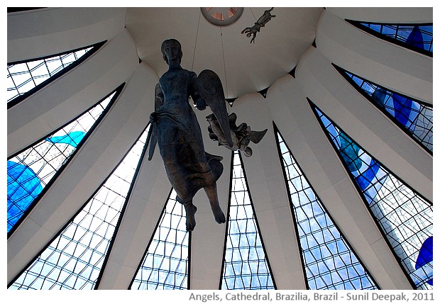Angels, Cathedral, Brazilia, Brazil - images by Sunil Deepak, 2011