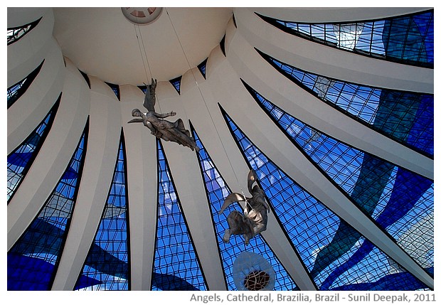 Angels, Cathedral, Brazilia, Brazil - images by Sunil Deepak, 2011