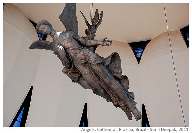 Angels, Cathedral, Brazilia, Brazil - images by Sunil Deepak, 2011