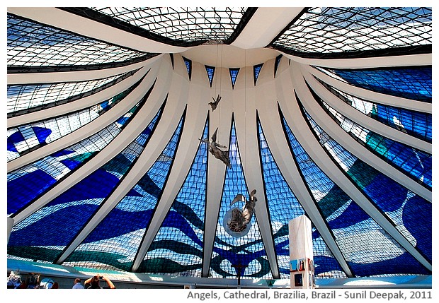 Angels, Cathedral, Brazilia, Brazil - images by Sunil Deepak, 2011