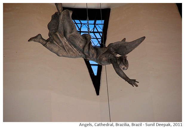 Angels, Cathedral, Brazilia, Brazil - images by Sunil Deepak, 2011