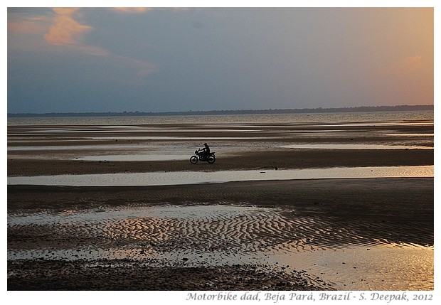 Guy with motorbike and a kid, Beja Parà, Brazil - S. Deepak, 2012