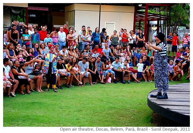 Open air theatre, Docas, Belem, Brazil - images by Sunil Deepak, 2014