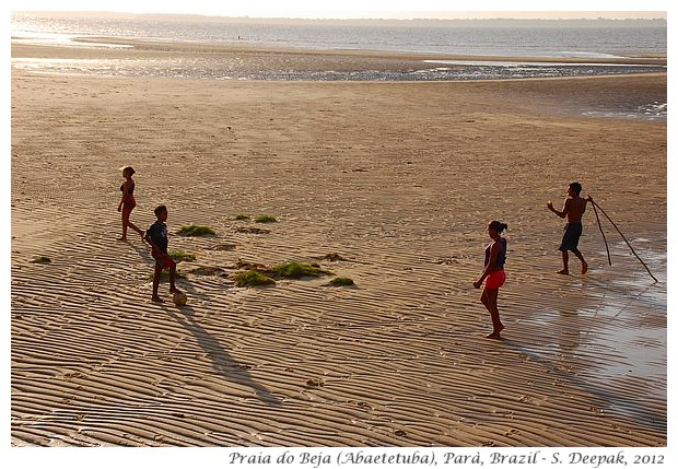 Families playing football at Beja beach, Abaetetuba, Parà, Brazil - S. Deepak, 2012